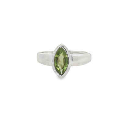 Peridot Faceted Marquise Ring