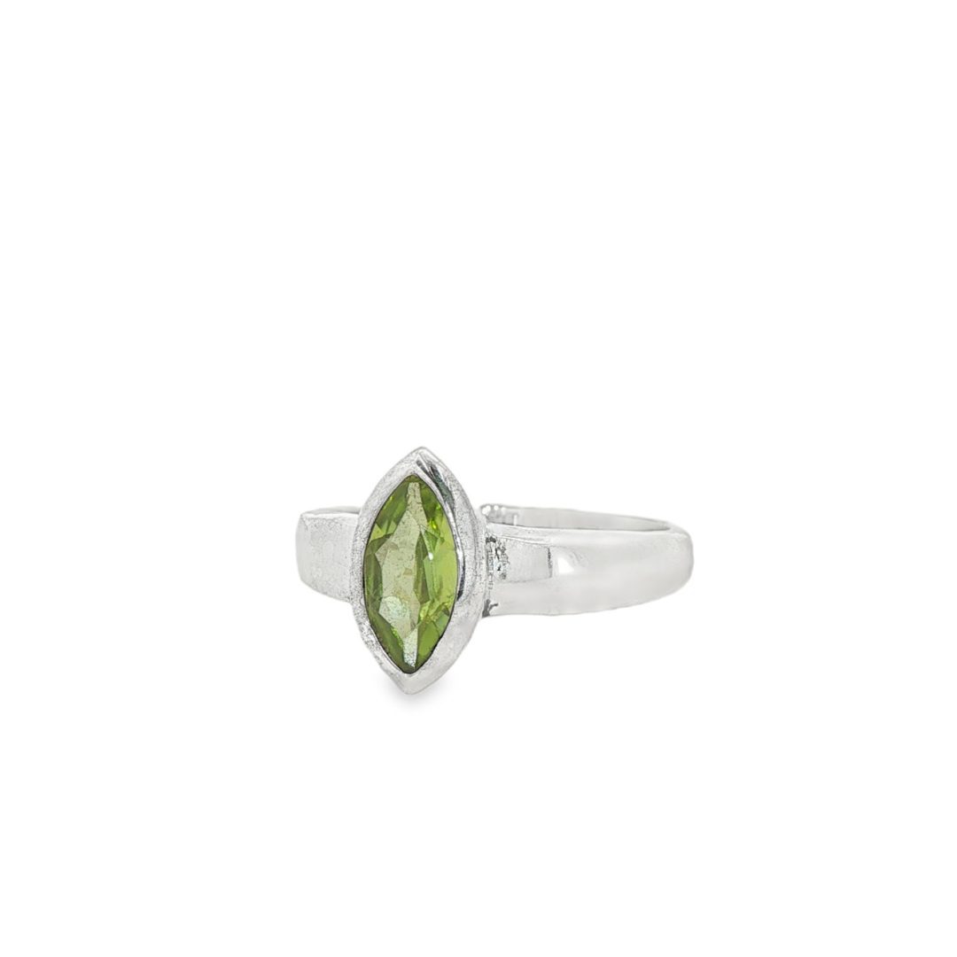 Peridot Faceted Marquise Ring - Image 3