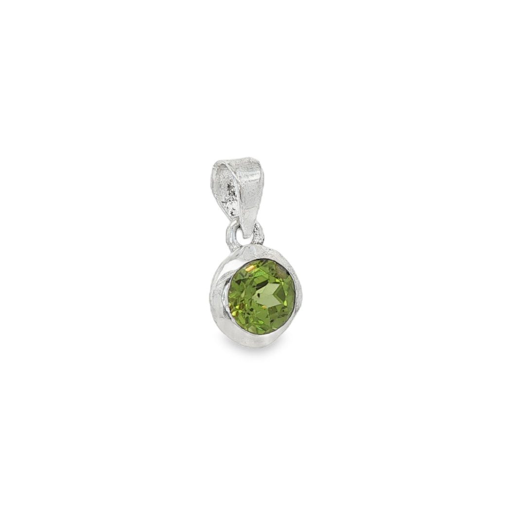 Peridot Round Solitaire Pendant 1.7g - Image 2