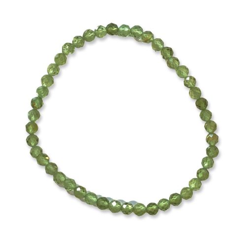 Peridot faceted bracelet
