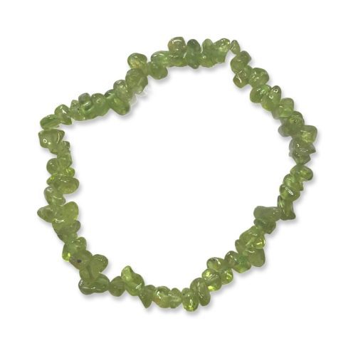 Peridot pebble bracelet