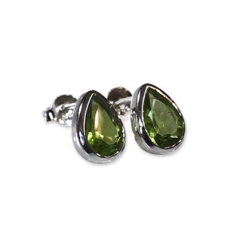 Peridot peardrop stud earrings