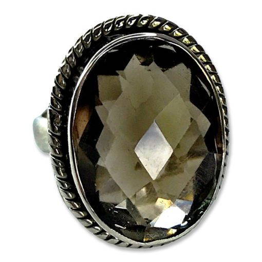 Smoky Quartz Ring 11.1g UK ring size Q