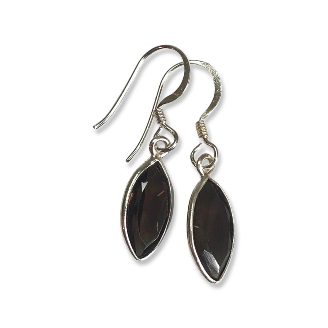 Smoky Quartz Marquise Drop Earrings - Happy Glastonbury | Crystals & Gems
