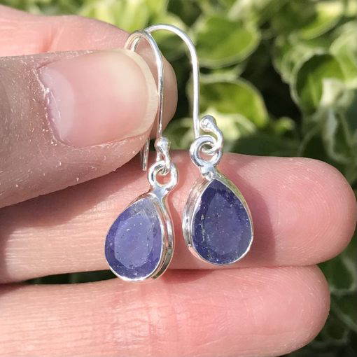 Tanzanite Peardrop Drop Earrings 3.2g - Image 2