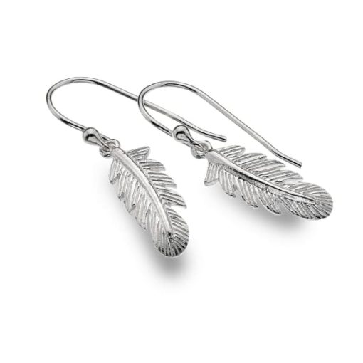 Sterling Silver Feather Earrings