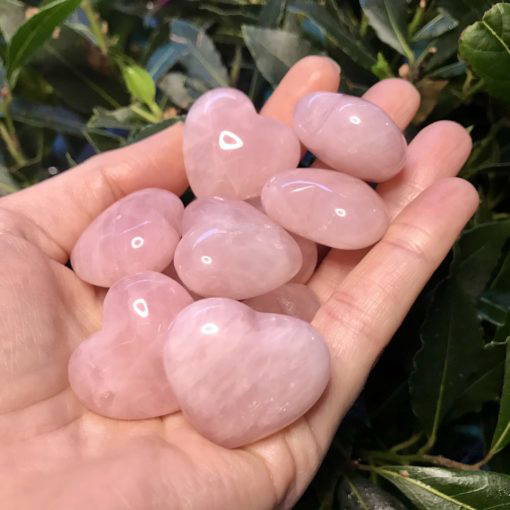 Rose Quartz Puff Heart - small