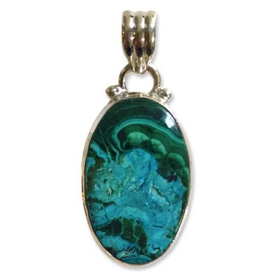 Chrysocolla Malachite Pendant 4.56g