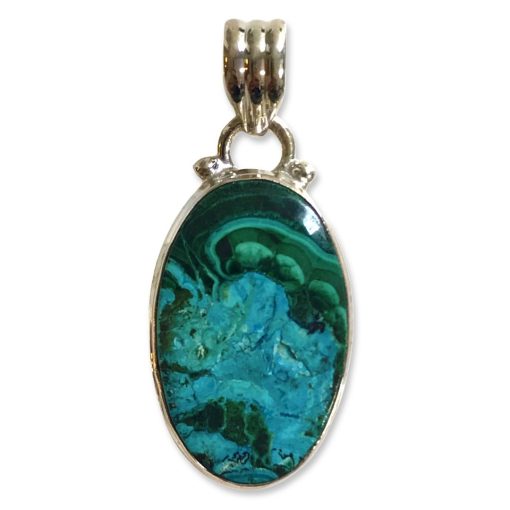 Chrysocolla Malachite Pendant 4.56g