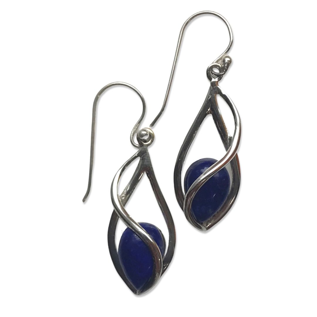 Lapis Lazuli Drop Earrings 4.1g