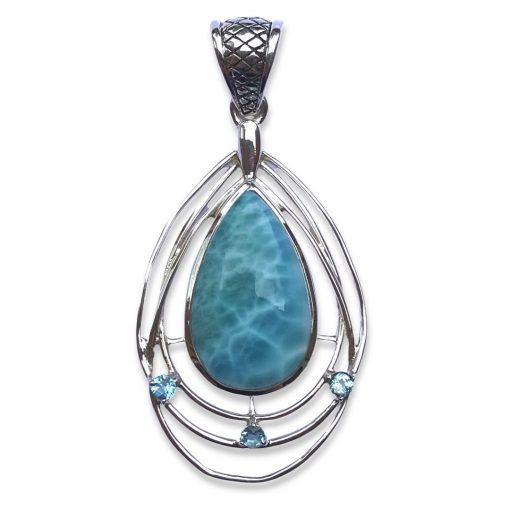 Larimar and Blue Topaz Pendant 12g