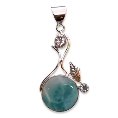 Larimar and Blue Topaz Pendant 12.19g