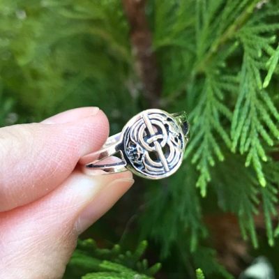 Sterling Silver Vesica Pisces Ring
