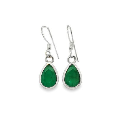 Emerald Peardrop Drop Earrings
