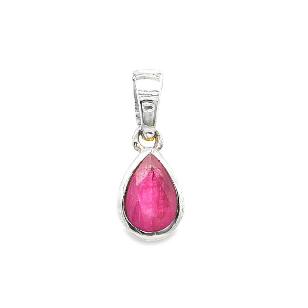 Ruby Peardrop Pendant