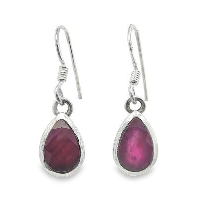 Ruby Peardrop Drop Earrings