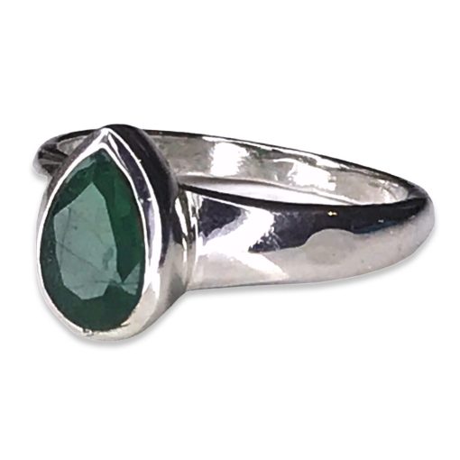 Emerald Peardrop Ring