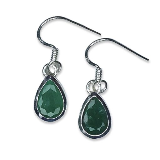 Emerald Peardrop Drop Earrings