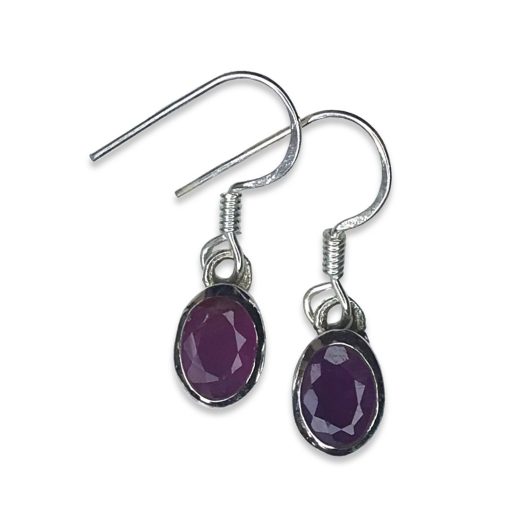 Ruby Oval Drop Earrings