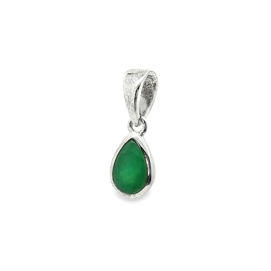 Emerald Peardrop Pendant - Image 3