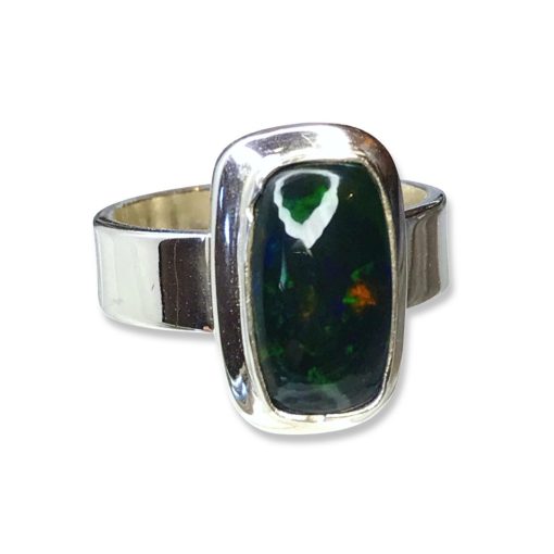 Black Opal Ring 8.2g - UK ring size S