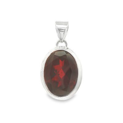 Garnet Oval Pendant