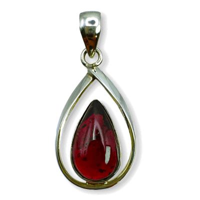 Garnet Pear Pendant 6g