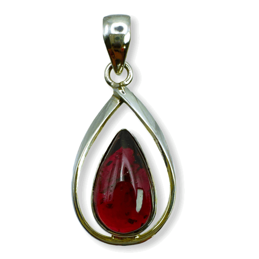 Garnet Pear Pendant 6g