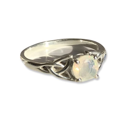Opal Round Ring 2.3g - UK ring size P
