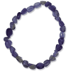 Amethyst Elastic Pebble Bracelet - Light