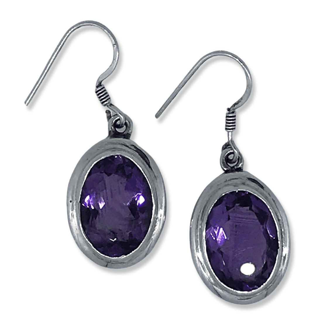 Amethyst Earrings 12g - Happy Glastonbury | Crystals & Gems