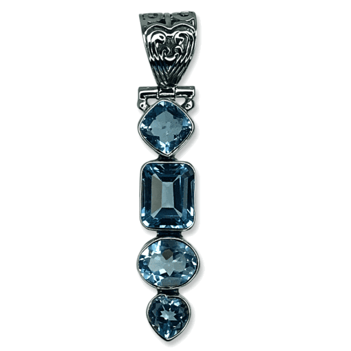 Blue Topaz Multi Shape Pendant - 8.2g