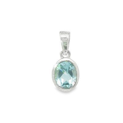 Blue Topaz Oval Petite Pendant