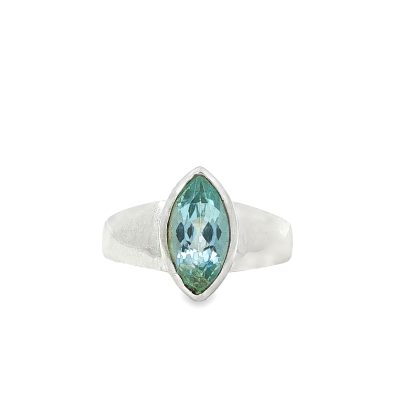Blue Topaz Marquise Ring