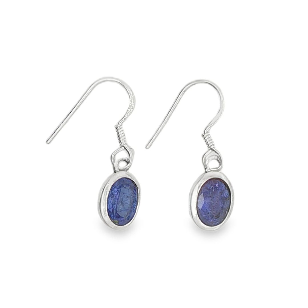Tanzanite Oval Drop Earrings