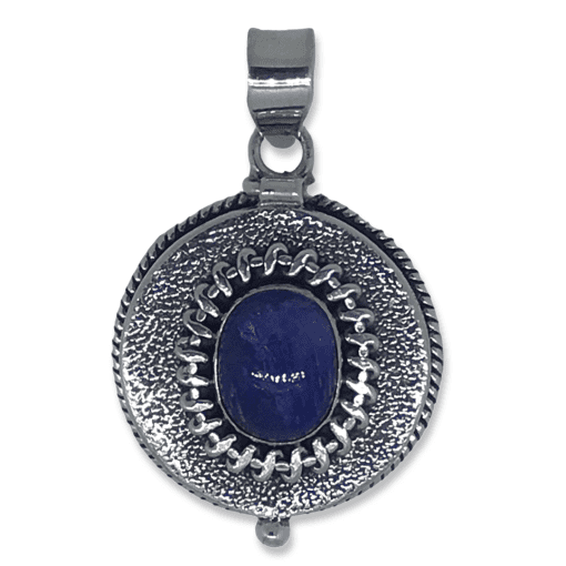 Sterling Silver Tanzanite Secret Message Locket 11.9 grams