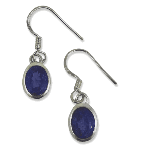 Tanzanite Oval Drop Earrings