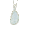 Natural Aquamarine Pendant and Chain 4.5g - Image 2