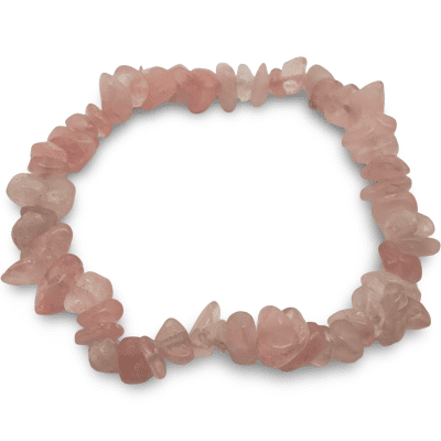 Rose Quartz Chip Bracelet