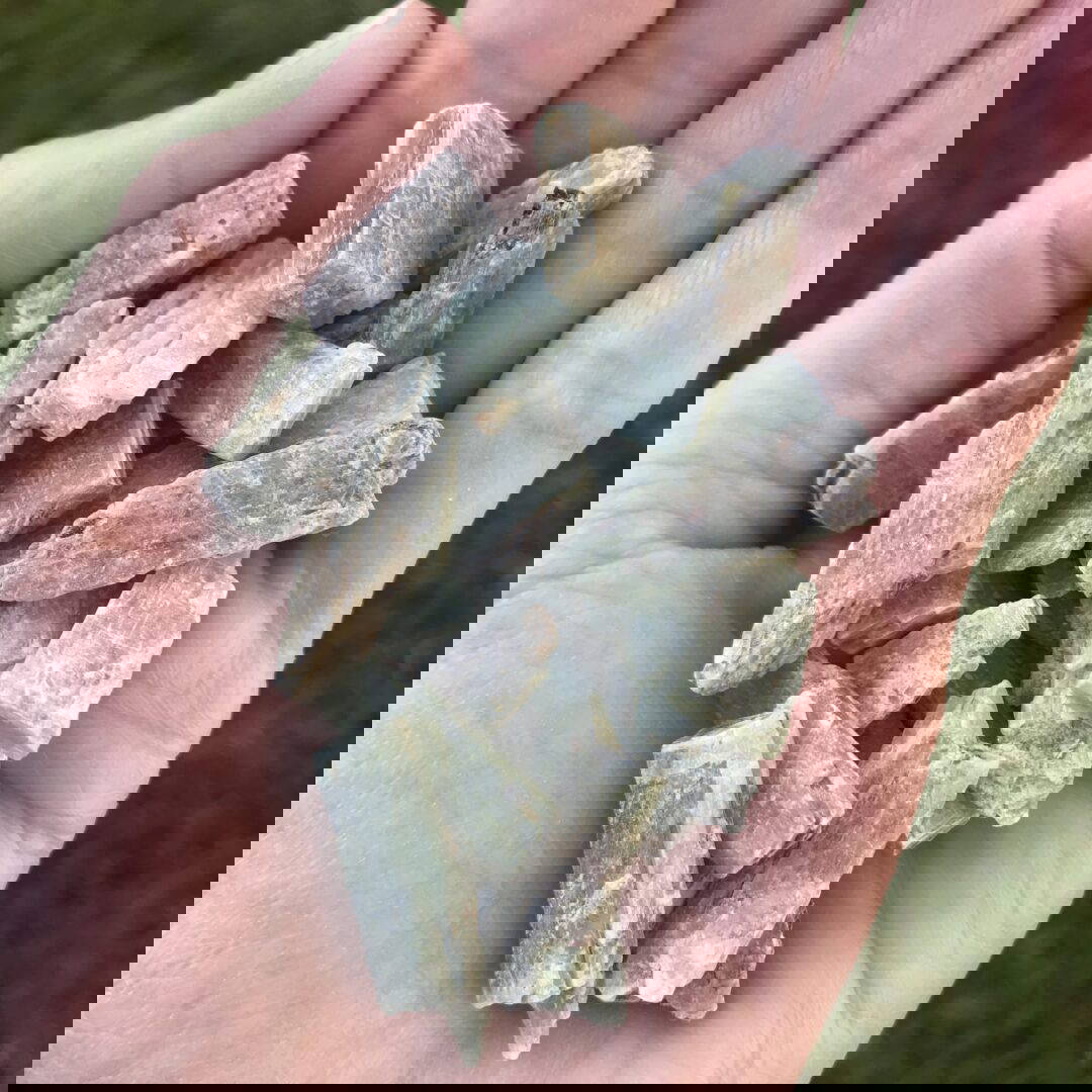 Green Kyanite Raw Medium Happy Glastonbury Crystals Gems
