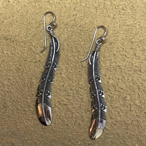 Coriz Sway Feather Drop Earrings