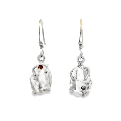 Herkimer Diamond Drop Earrings 4.8g