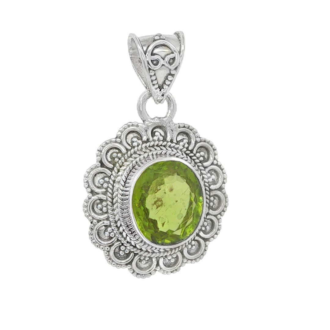Peridot Ornate Oval Pendant 7.5g - Image 2