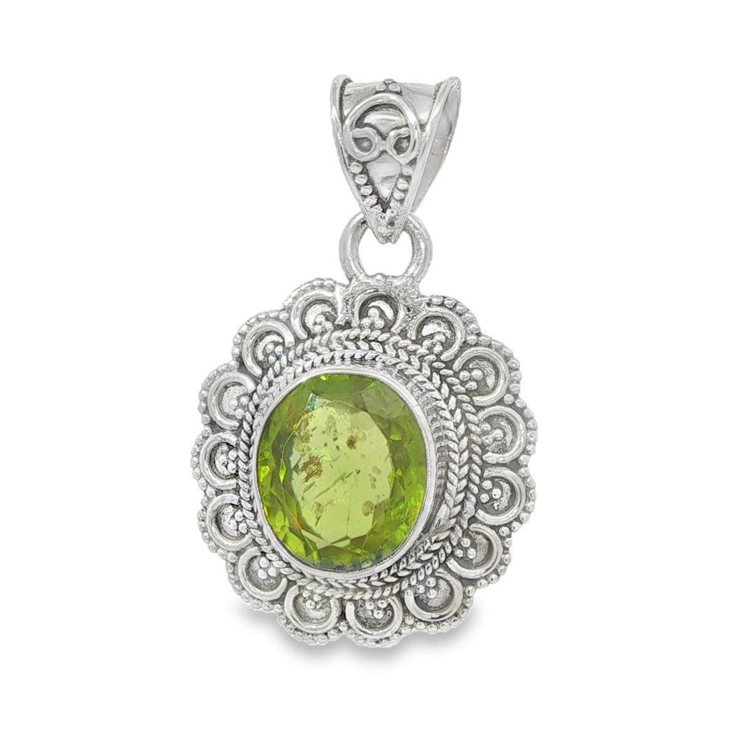 Peridot Ornate Oval Pendant 7.5g - Image 3