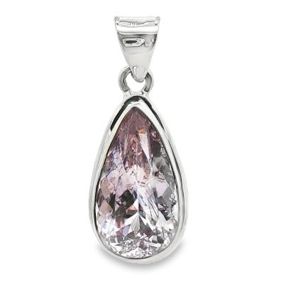 Kunzite Peardrop Pendant 12.4g