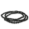 Black Tourmaline 4mm Faceted Bead Bracelet - Image 2