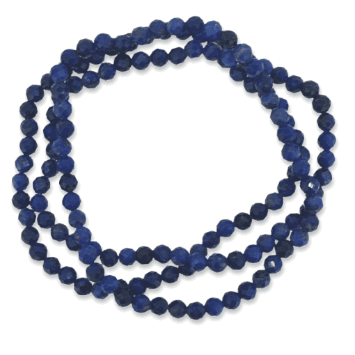 Lapis Lazuli 4mm Faceted Bead Bracelet - Image 3