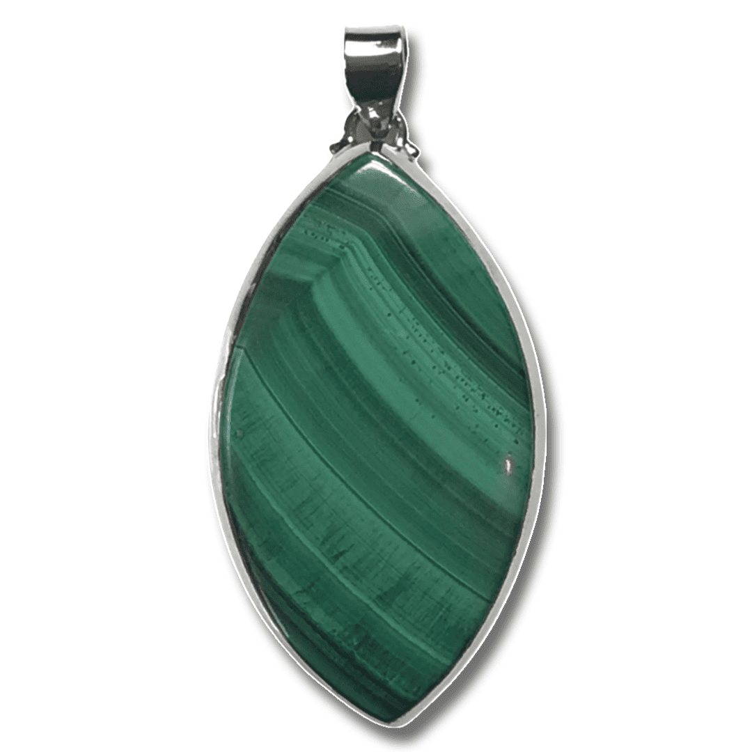 Brass Wedding Reiki Healing Malachite Gemstone Drop Pendant, Size: 3.20 X  1.60 Cms at Rs 439 in Jaipur