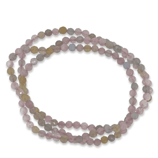 Morganite 4mm Faceted Bead Bracelet - Image 2
