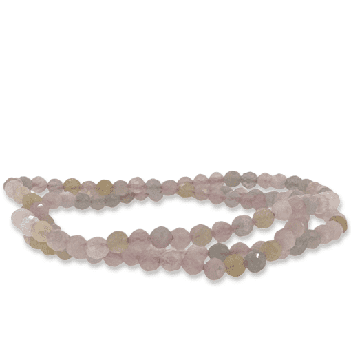 Morganite 4mm Faceted Bead Bracelet - Image 3